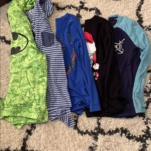 14 boys size large long sleeve shirts